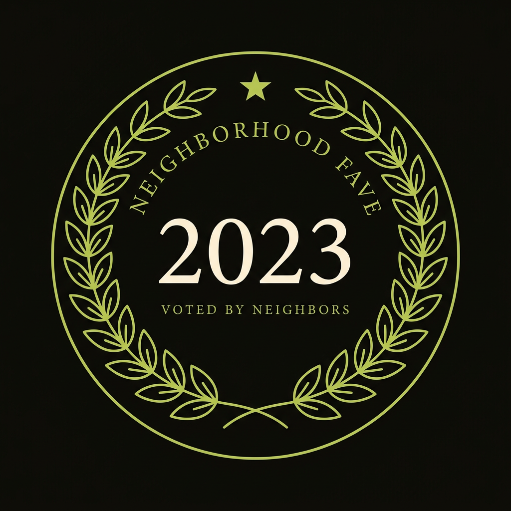 Nextdoor Neighborhood Fave 2023 award badge